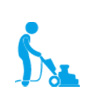 man cleaning floor icon