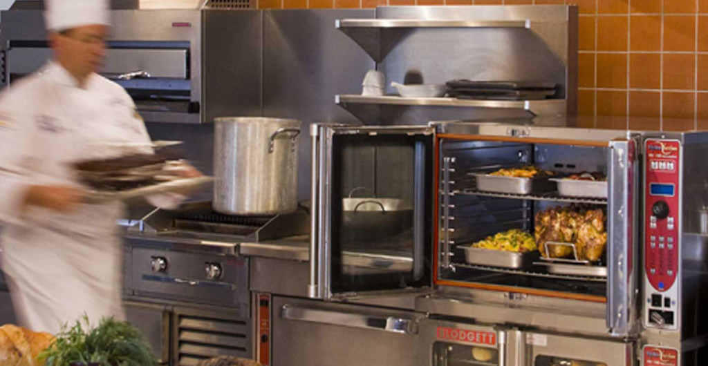 oven being cleaned