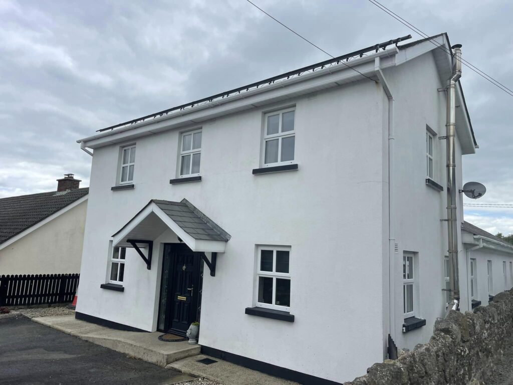 house that has been recently power washed 